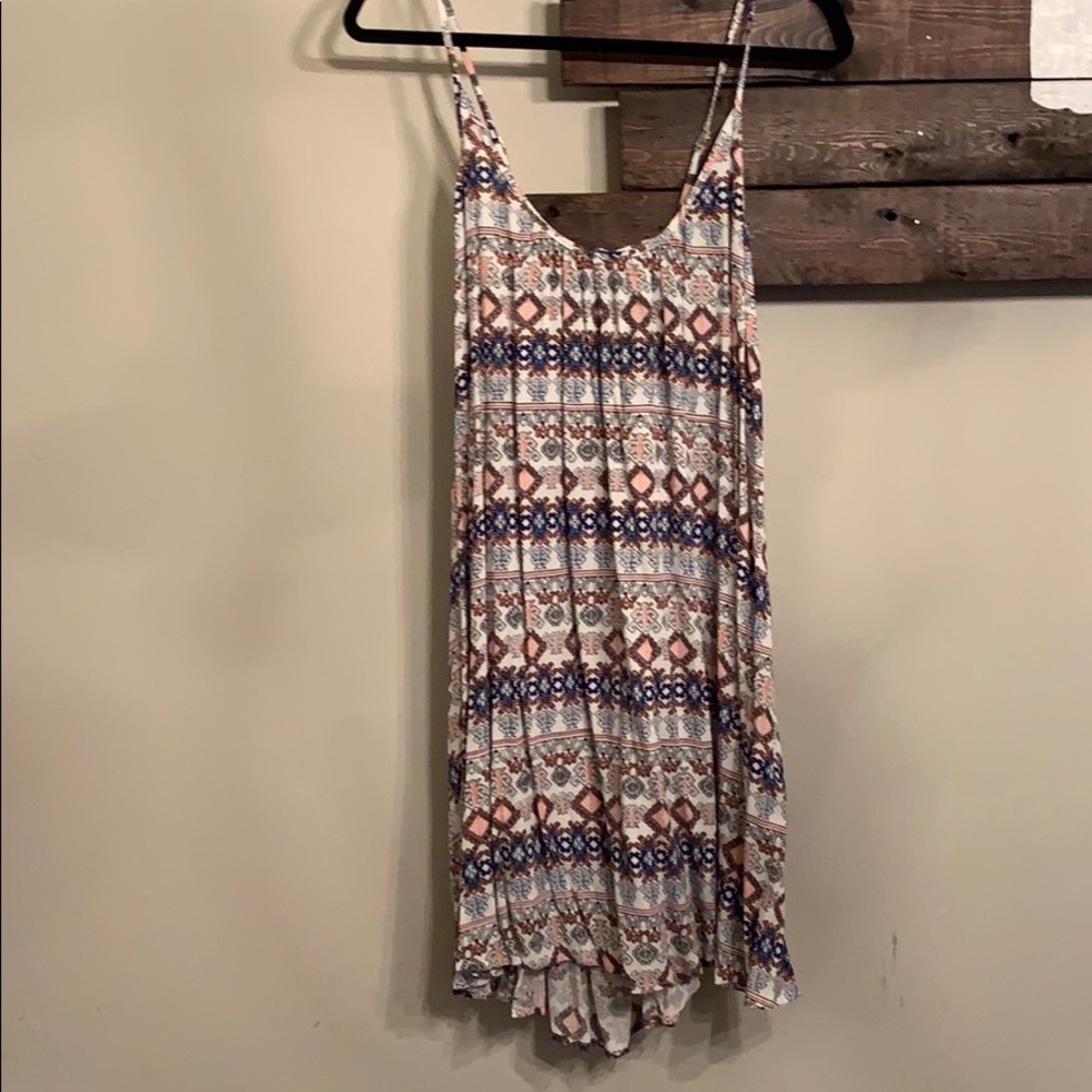 Spaghetti strap print dress